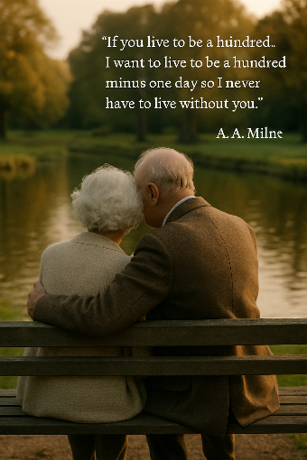 A photographic representation of a saying by A.A. Milne