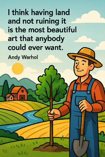 A cartoon representation of a saying by Andy Warhol