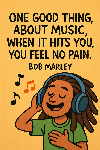A cartoon thumbnail linking to a saying by Bob Marley