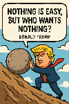 A cartoon thumbnail linking to a saying by Donald Trump