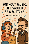 A cartoon thumbnail linking to a saying by Friedrich Nietzsche
