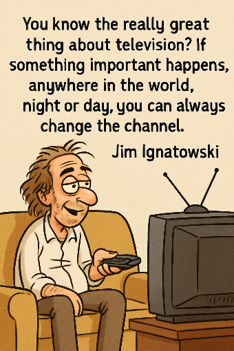 A cartoon representation of a saying by Jim Ignatowski