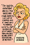 A cartoon thumbnail linking to a saying by Marilyn Monroe