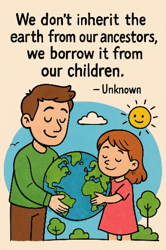 A cartoon representation of a saying by Unknown